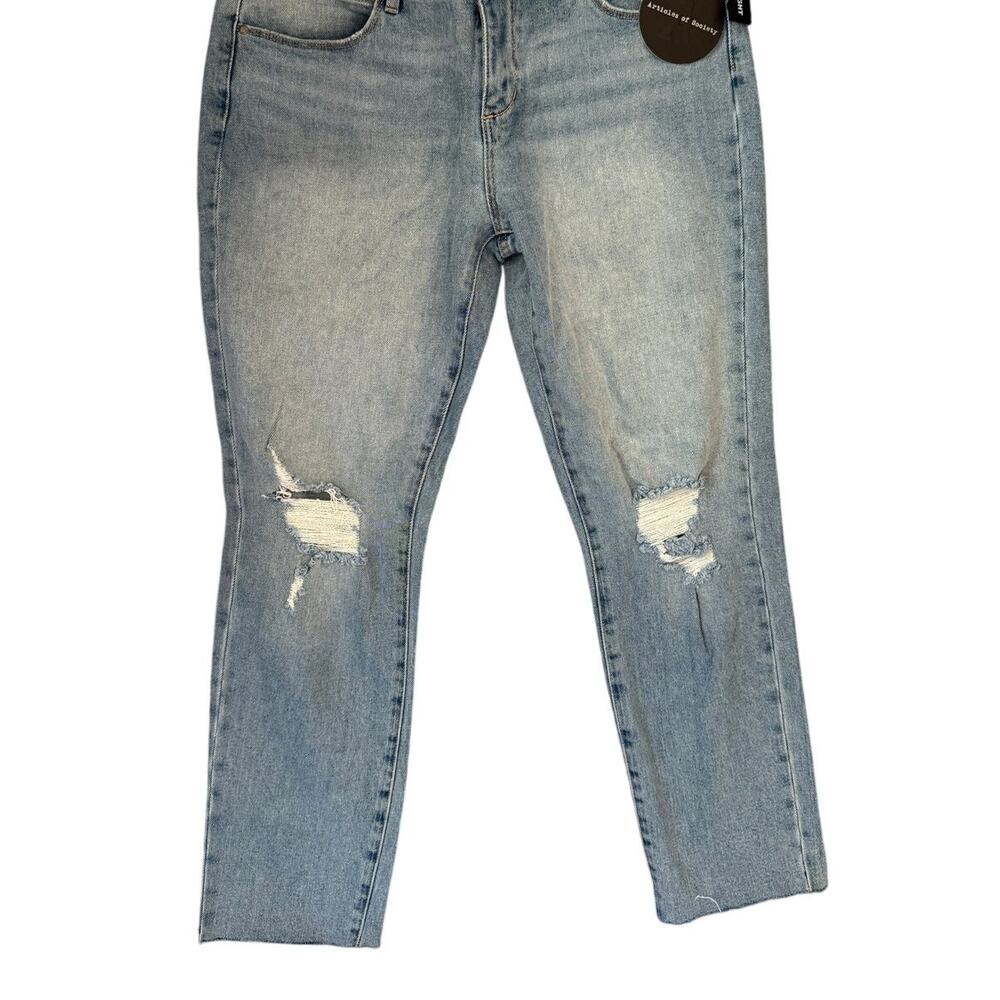 Articles of Society Mid‎ Rise Straight Crop Jeans Light Wash